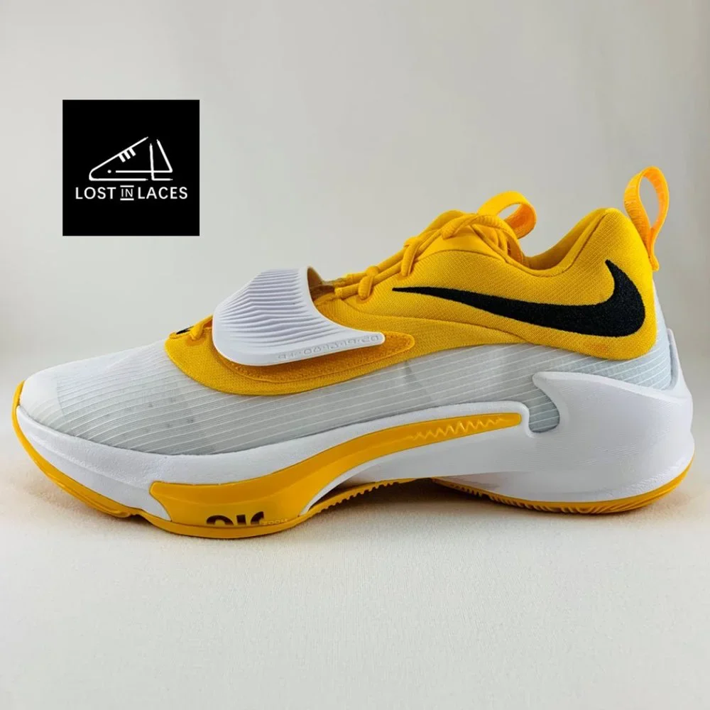 Nike Zoom Freak 3 TB Gold White (Men's Sizes) New Basketball Shoes DM7378-702